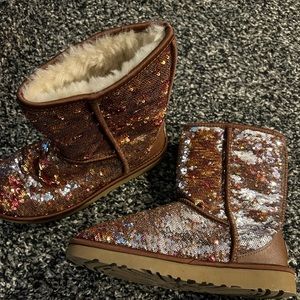Ugg sparkly reversible boots